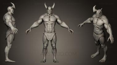 Figurines heroes, monsters and demons (STKM_0438) 3D model for CNC machine